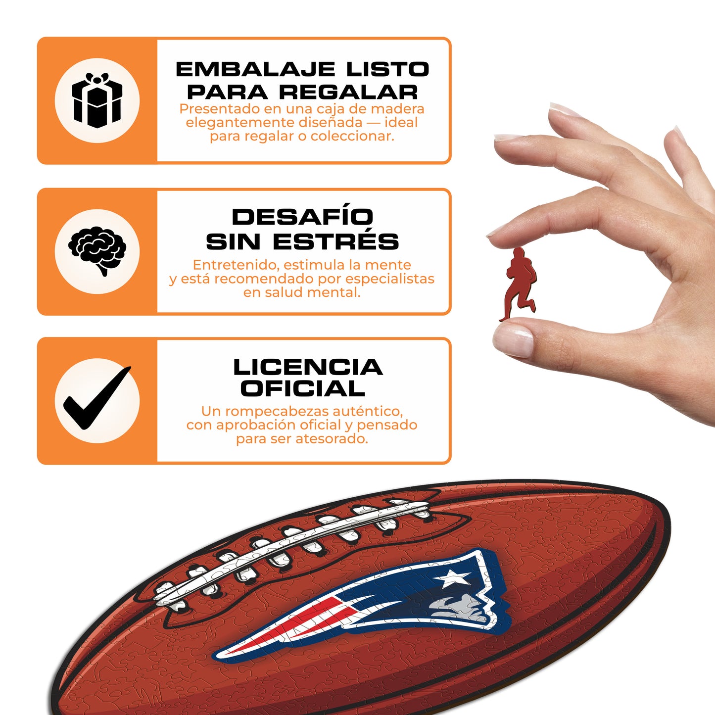 New England Patriots™ - Rompecabezas de Madera
