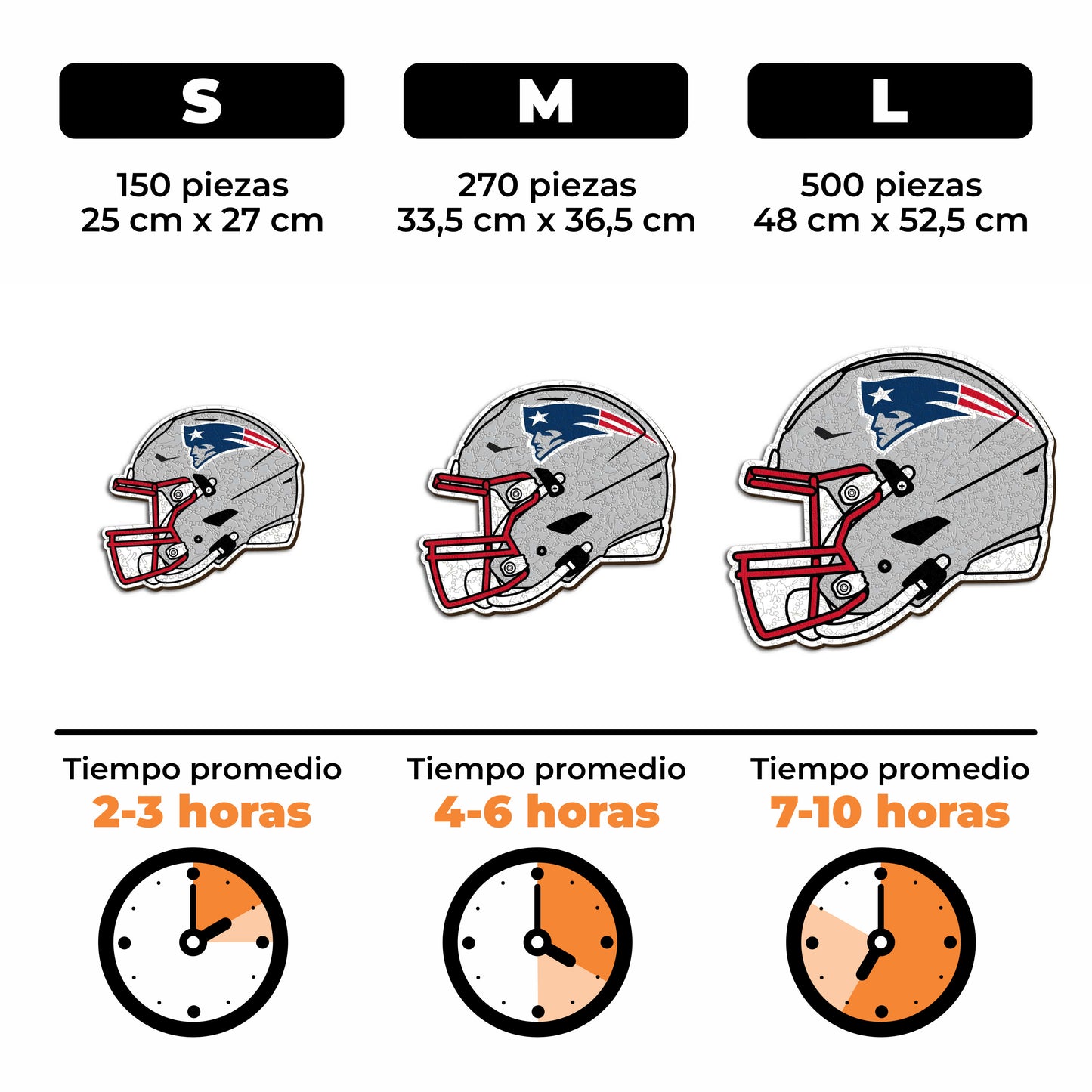 New England Patriots™ Casco - Rompecabezas de Madera