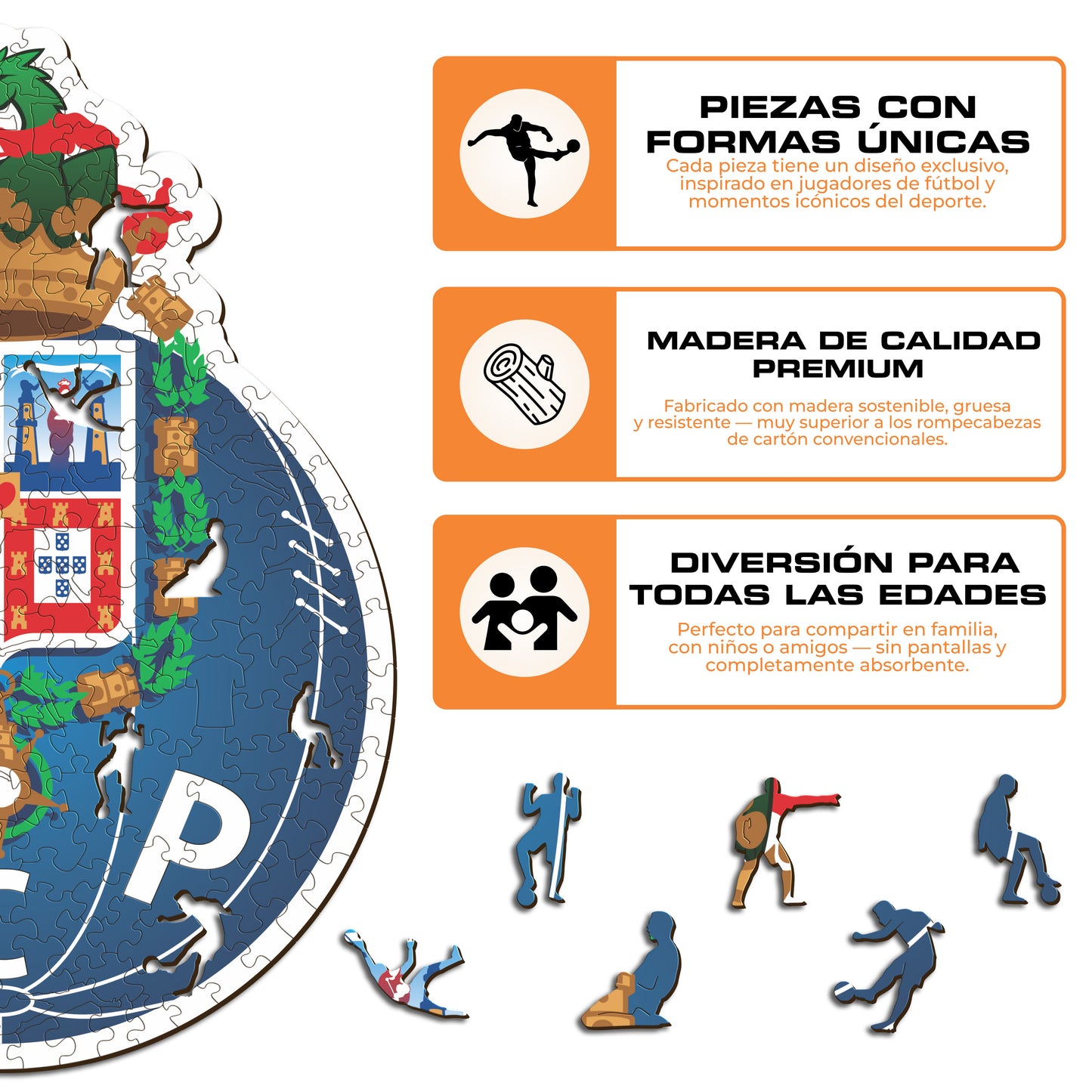 FC Porto® Escudo - Rompecabezas de Madera