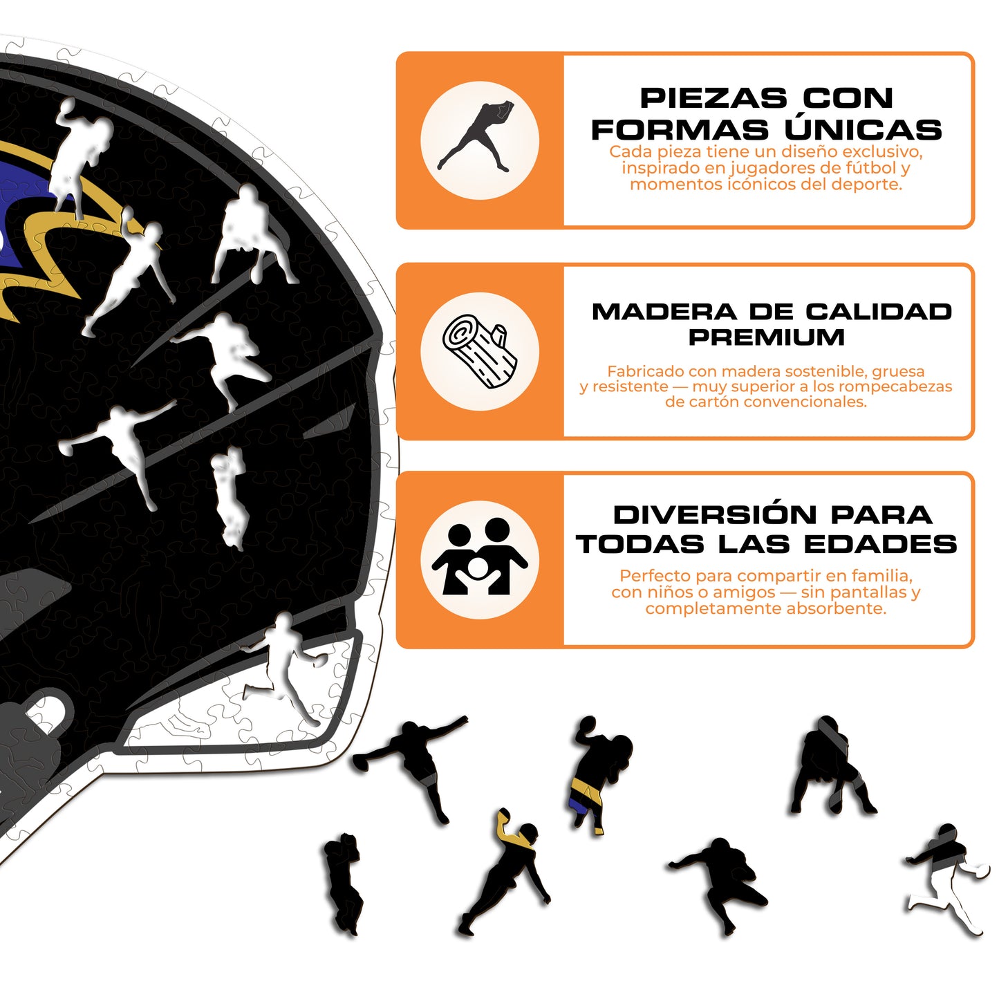Baltimore Ravens™ Casco - Rompecabezas de Madera