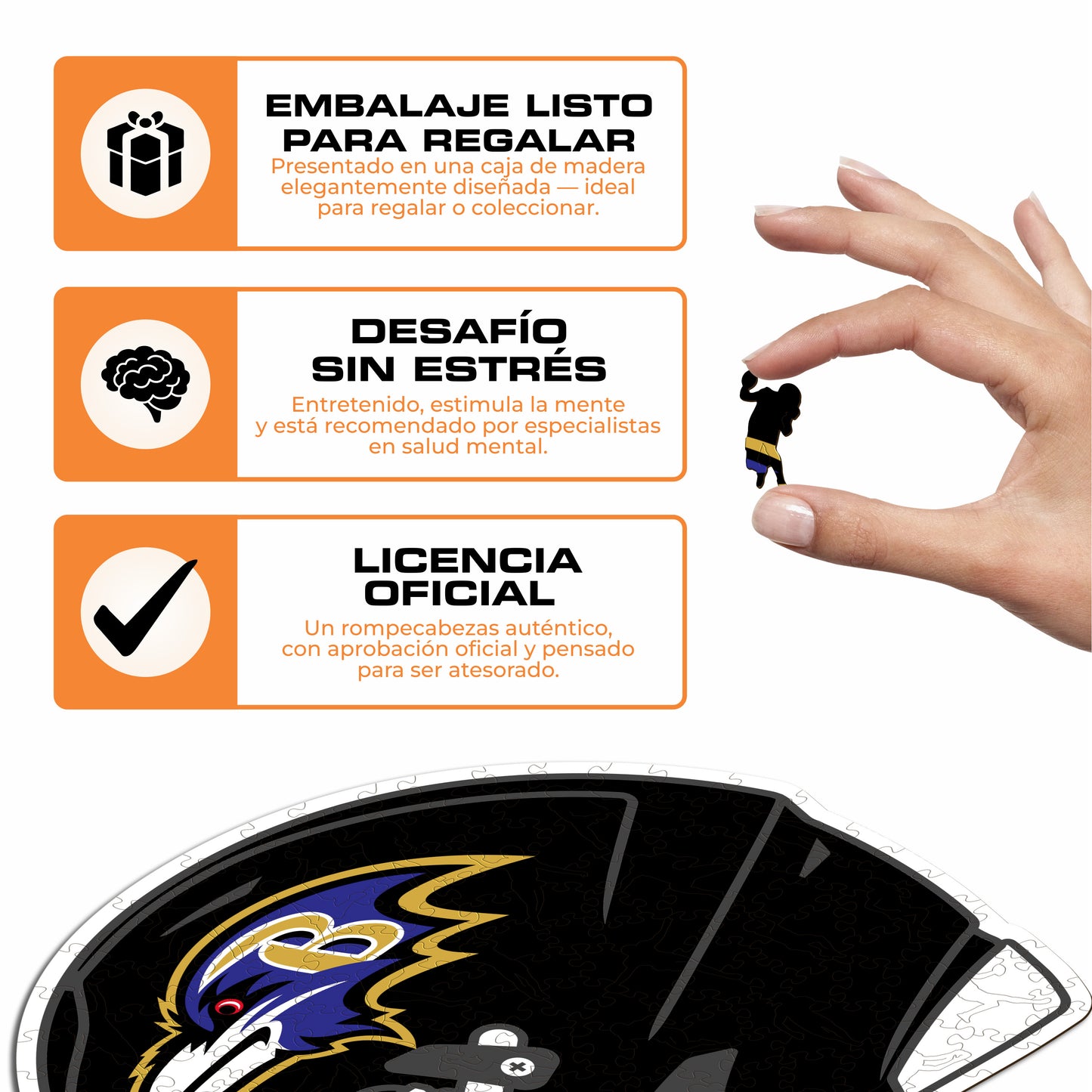 Baltimore Ravens™ Casco - Rompecabezas de Madera