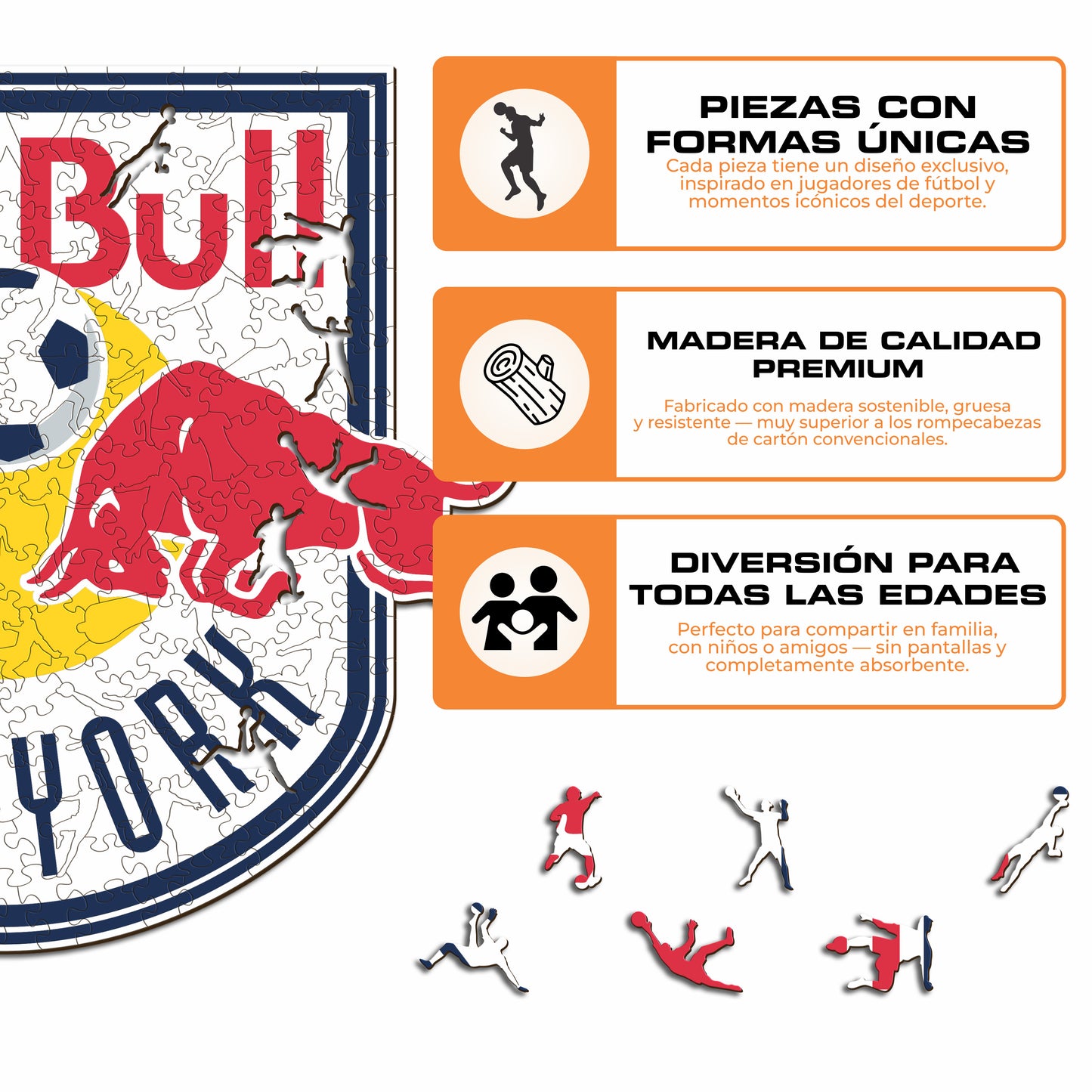 New York Red Bulls® Logo - Rompecabezas de Madera