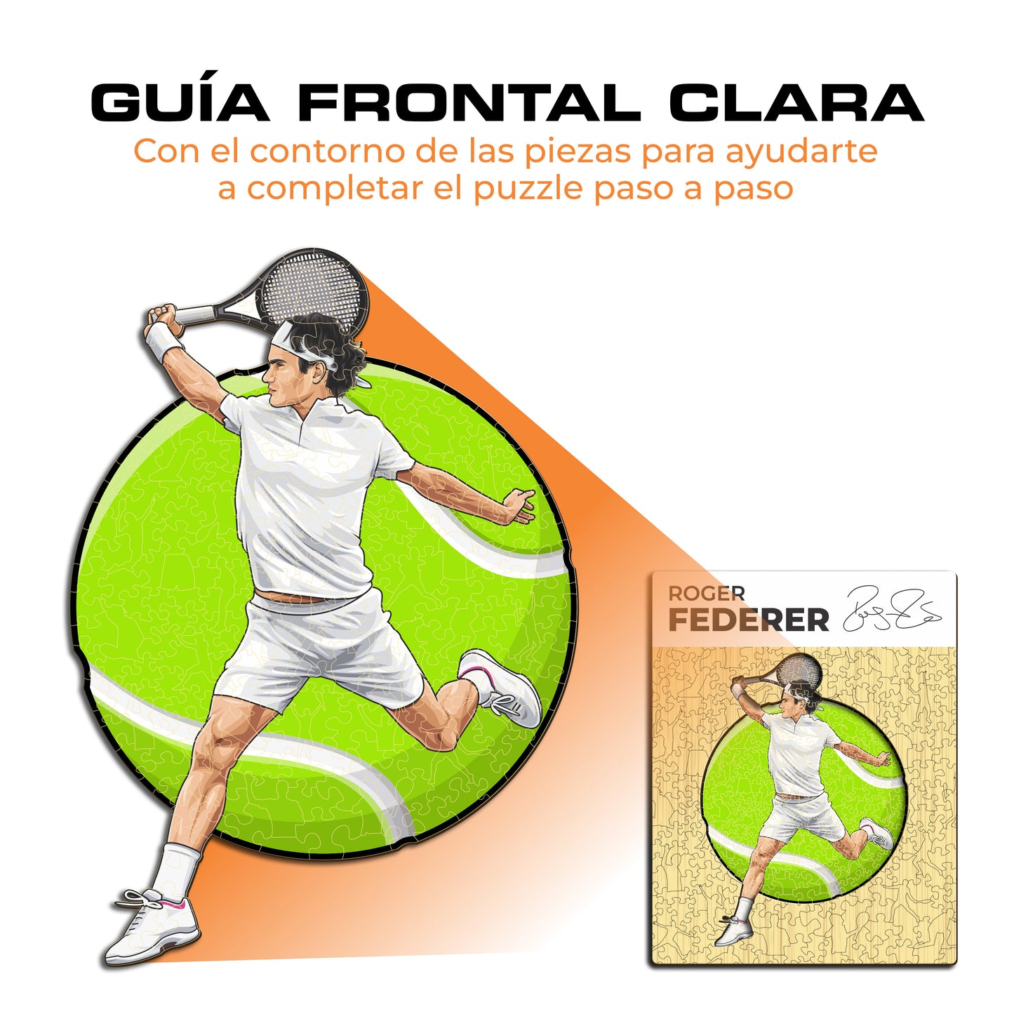 Roger Federer - Wooden Puzzle
