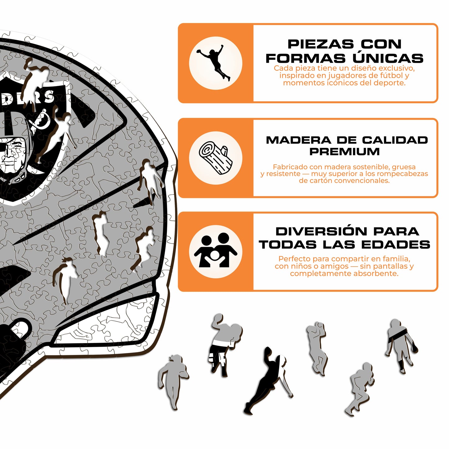 Las Vegas Raiders™ Casco - Rompecabezas de Madera