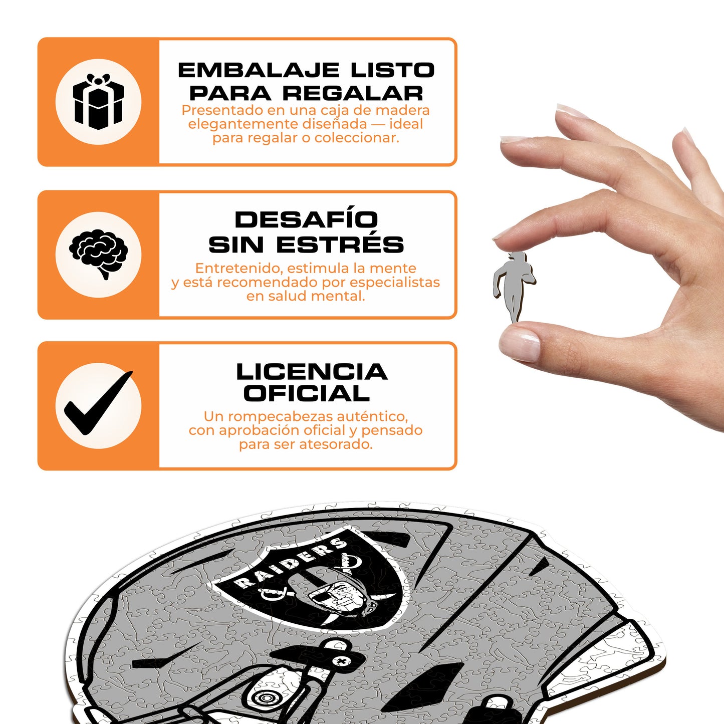 Las Vegas Raiders™ Casco - Rompecabezas de Madera