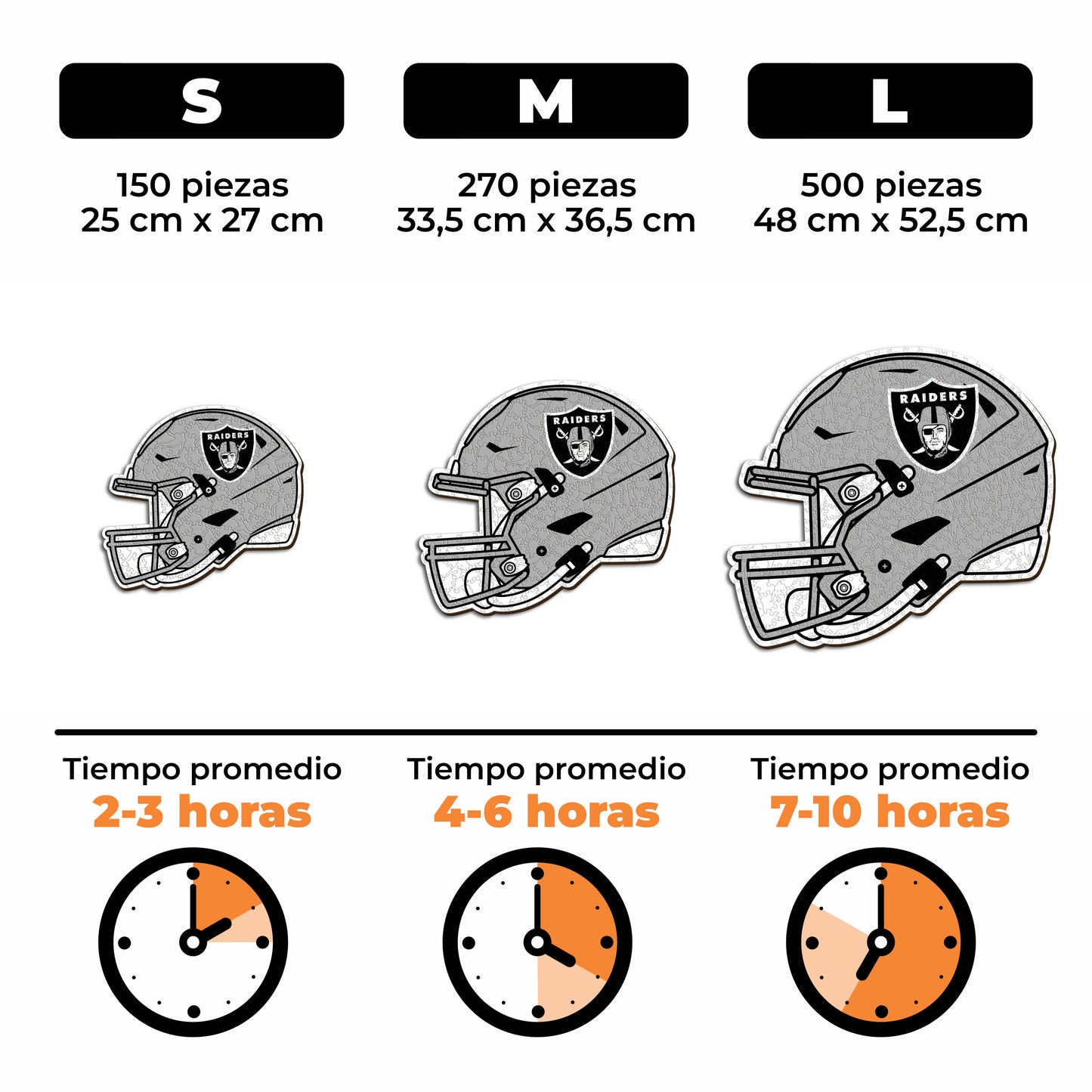 Las Vegas Raiders™ Casco - Rompecabezas de Madera