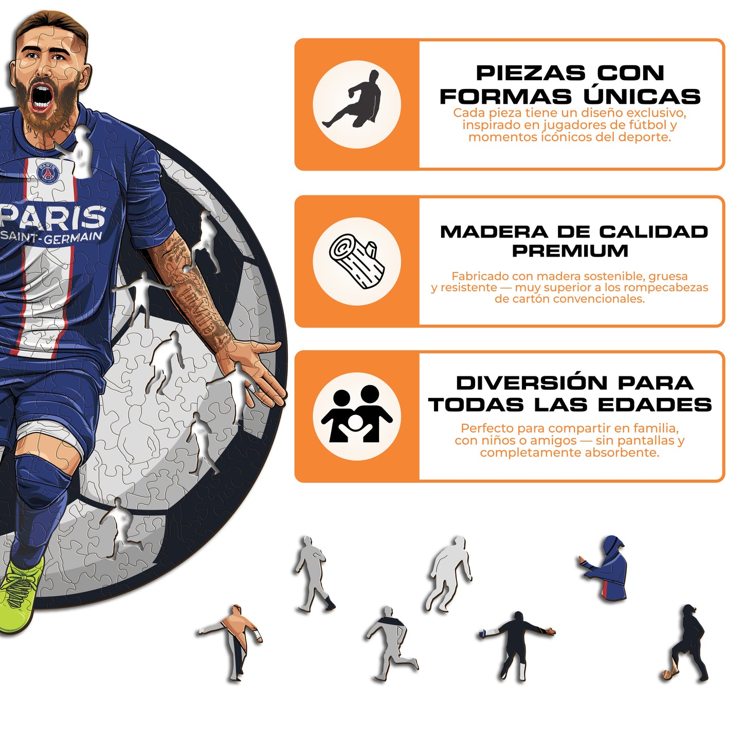 Sergio Ramos - Rompecabezas de Madera