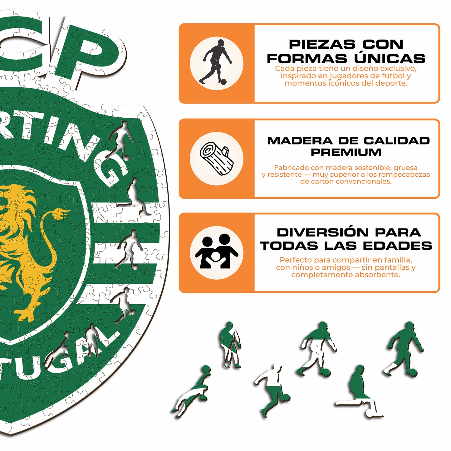 Sporting CP® Escudo - Rompecabezas de Madera