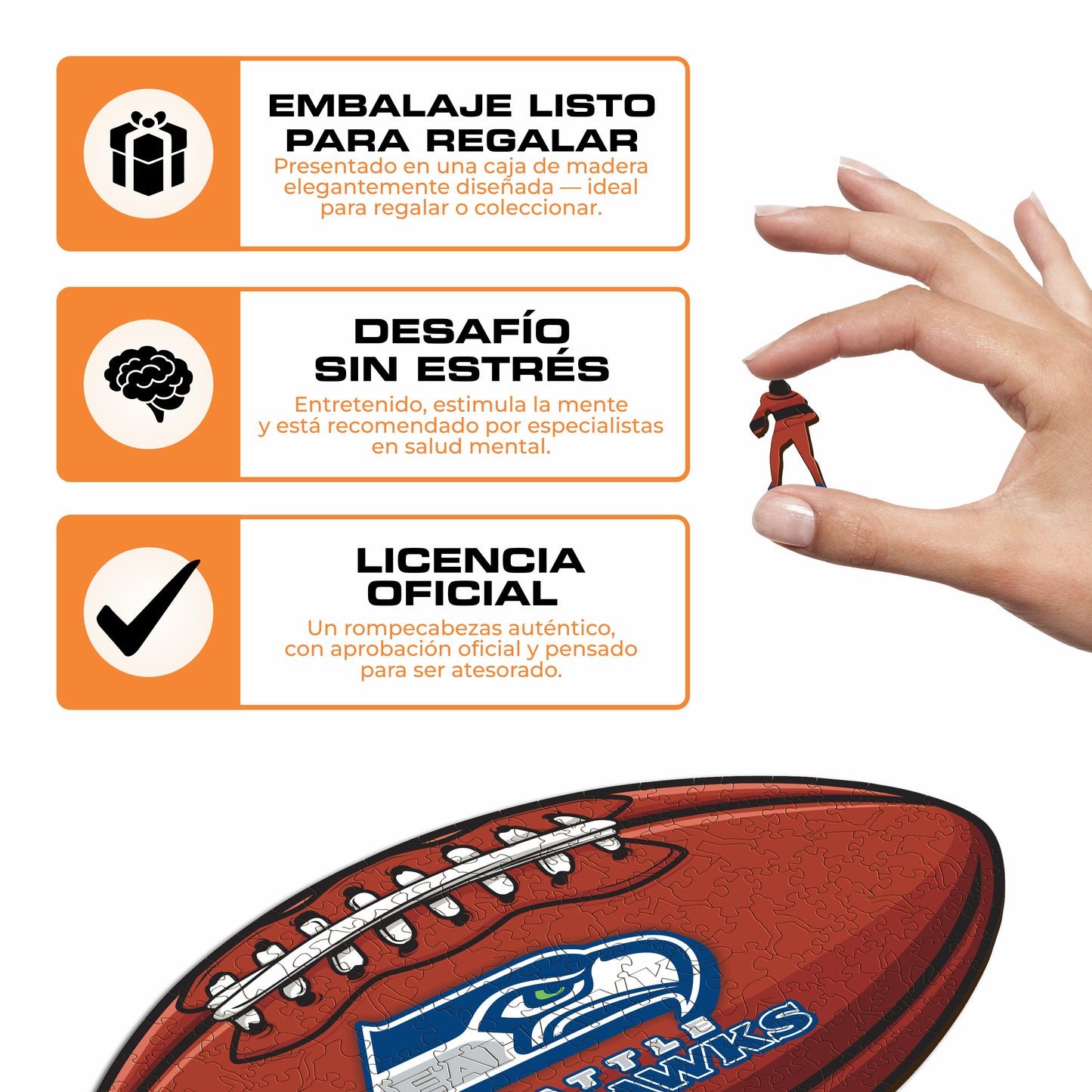 Seattle Seahawks™ - Rompecabezas de Madera