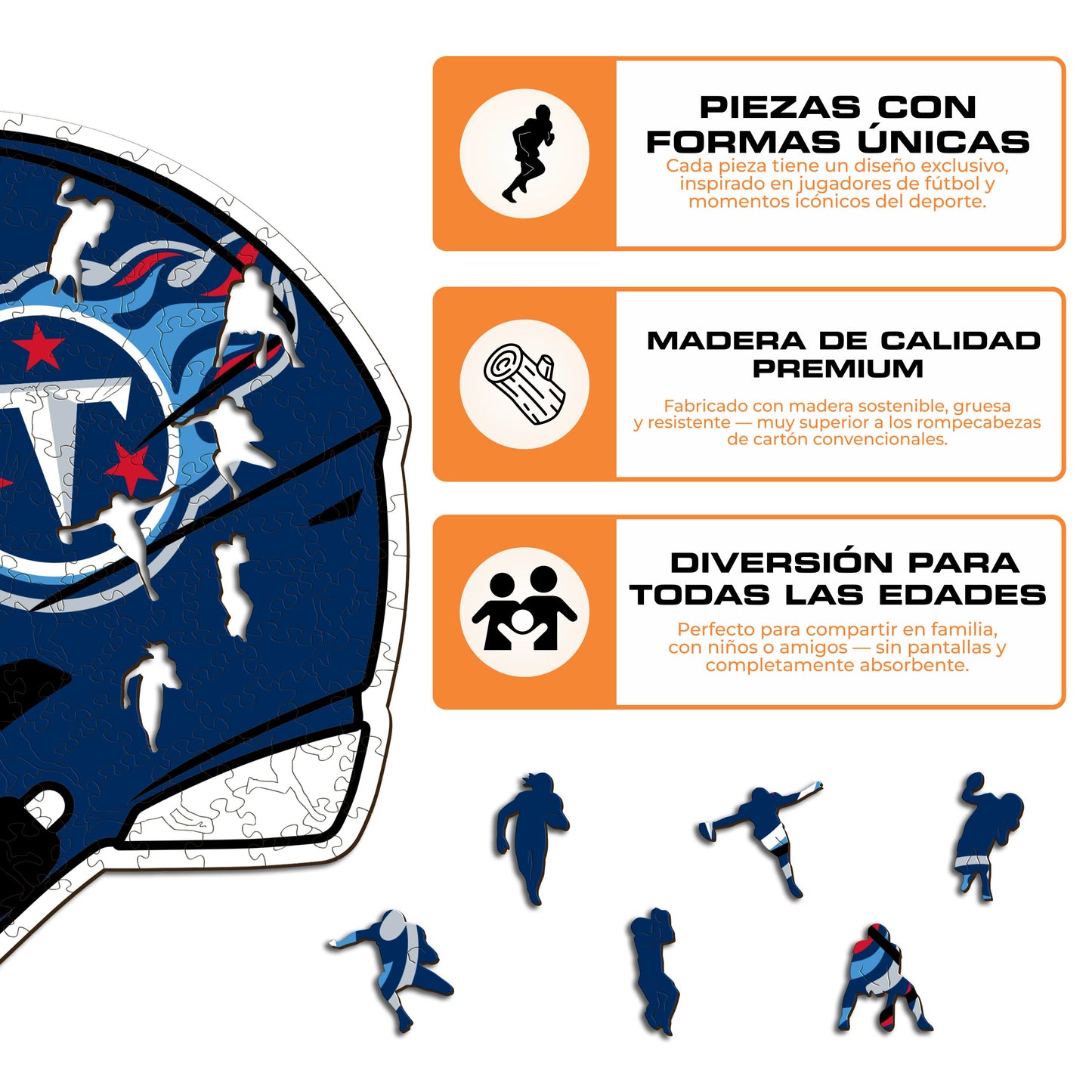 Tennessee Titans™ Casco - Rompecabezas de Madera