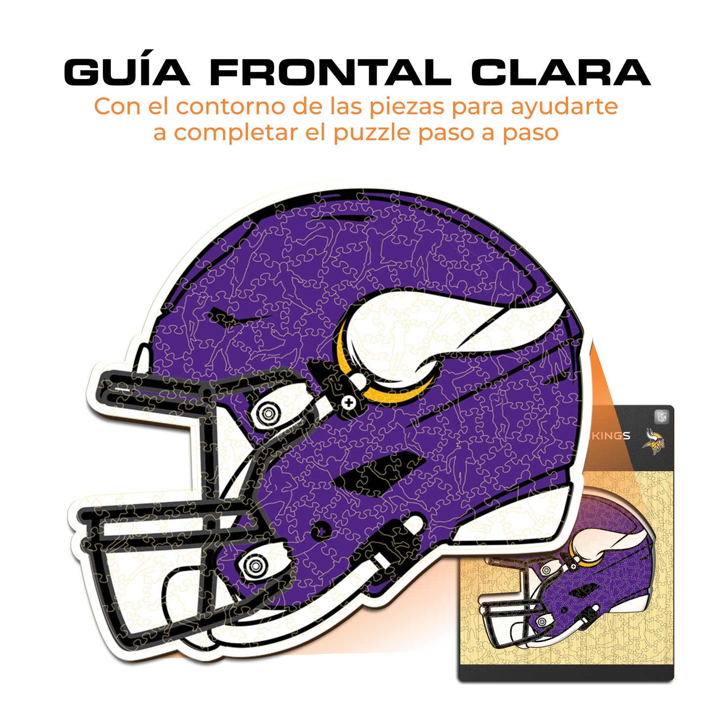 Minnesota Vikings™ Casco - Rompecabezas de Madera