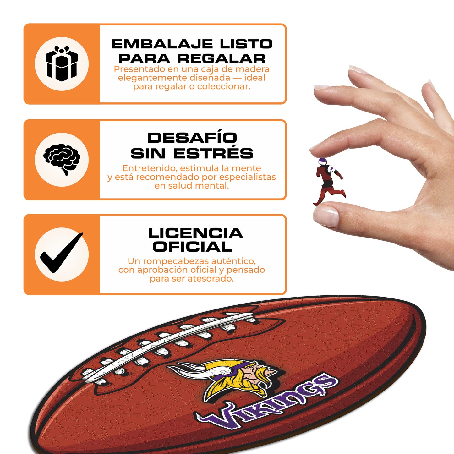 Minnesota Vikings™ - Rompecabezas de Madera
