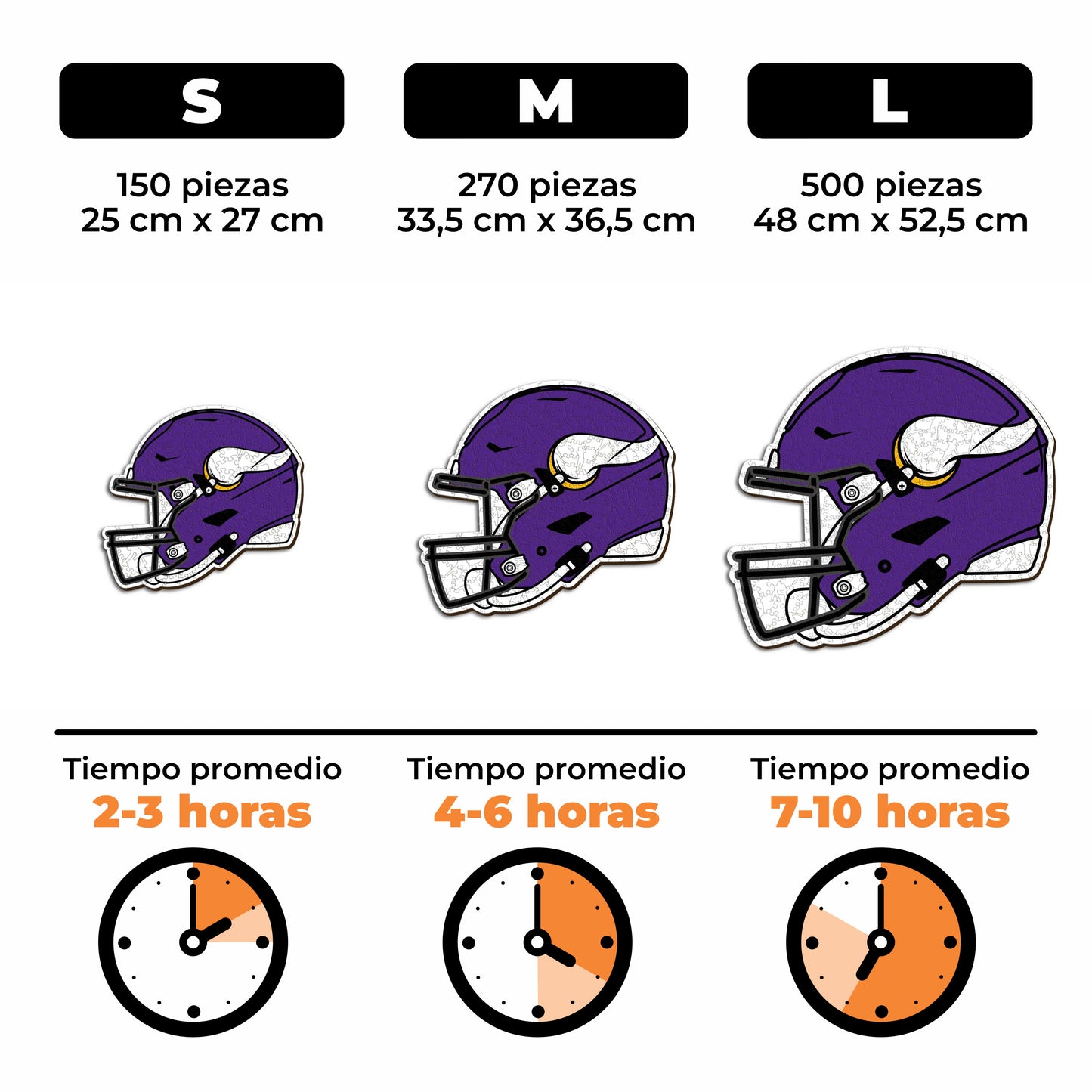 Minnesota Vikings™ Casco - Rompecabezas de Madera
