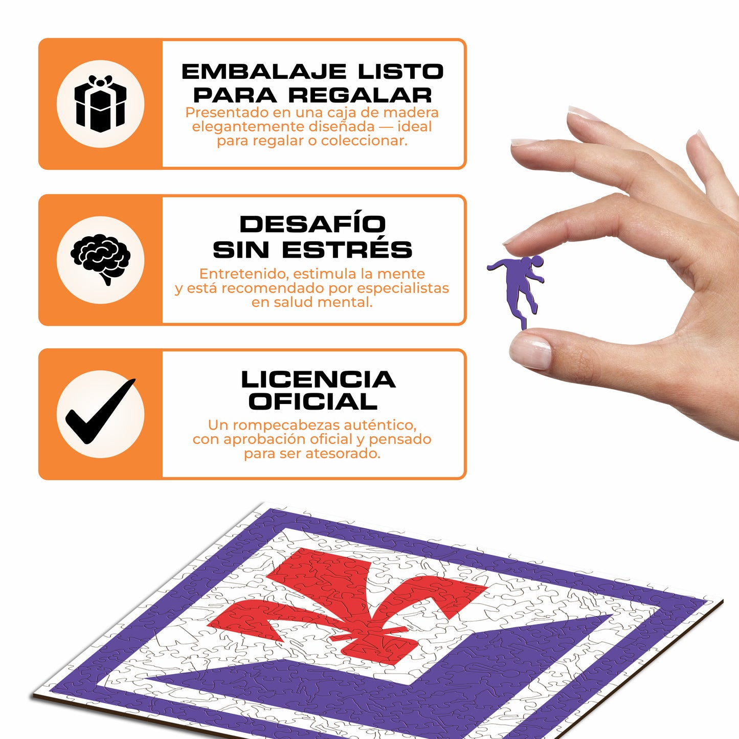 ACF Fiorentina® Escudo - Rompecabezas de Madera