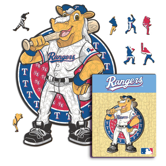 Texas Rangers™ Mascota - Rompecabezas de Madera