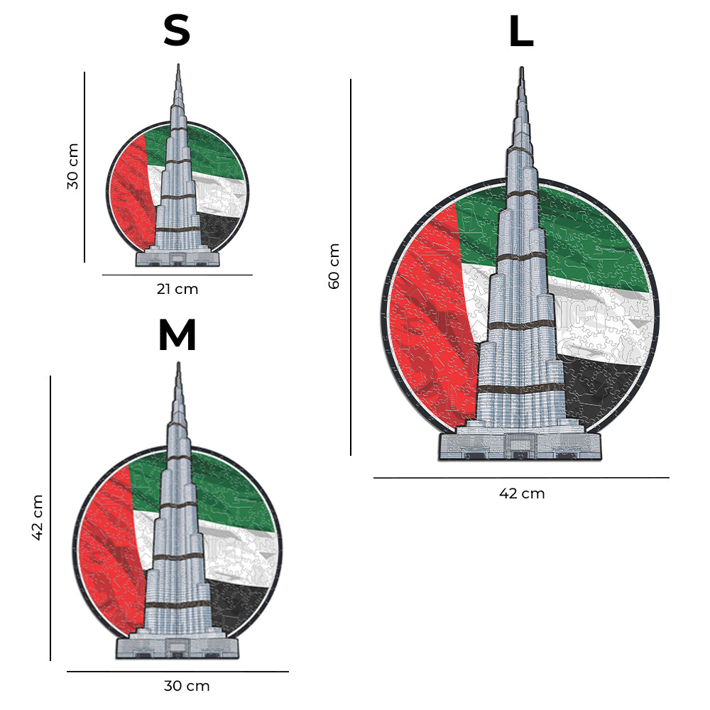 Burj Khalifa - Rompecabezas de Madera