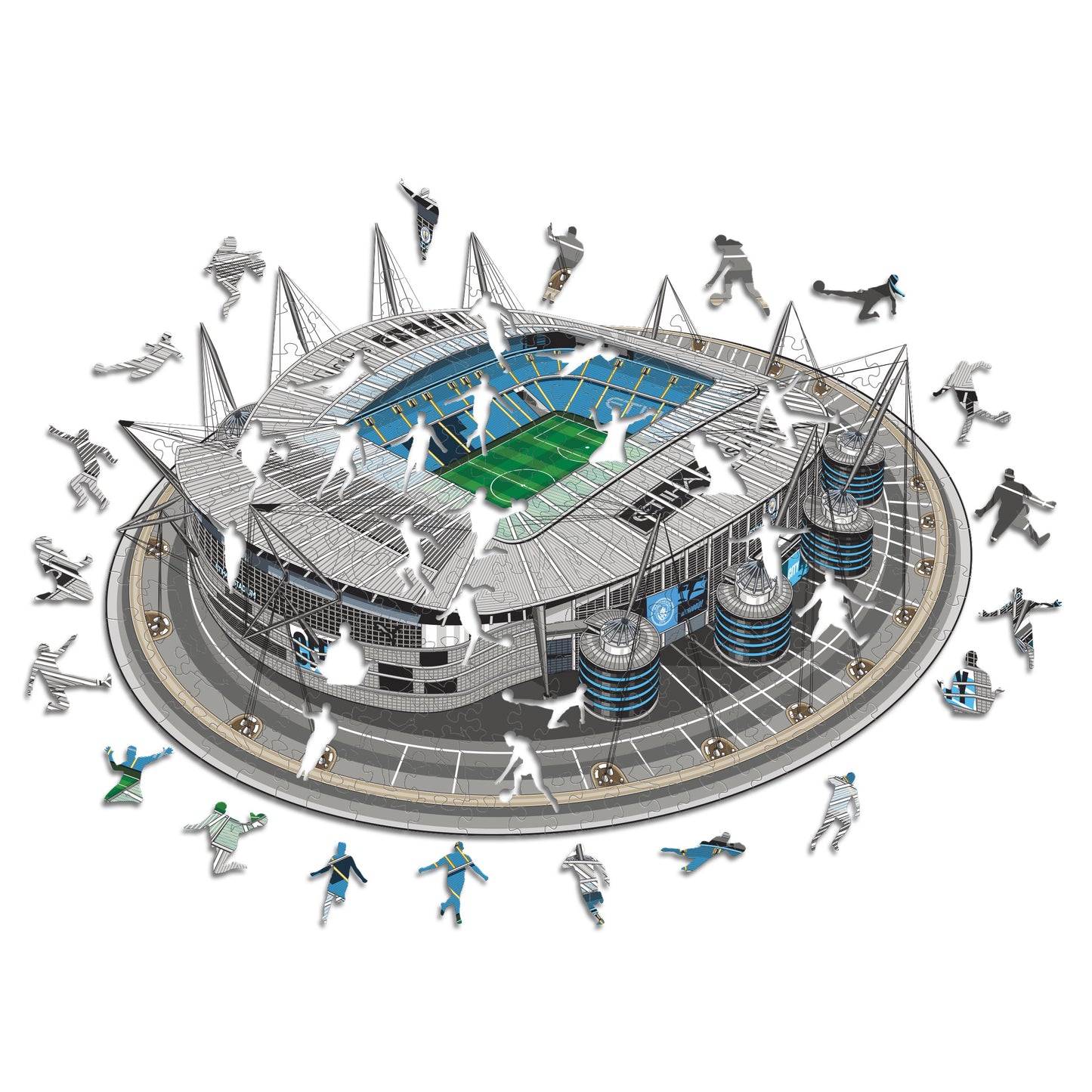 Manchester City FC® Etihad Stadium - Rompecabezas de Madera
