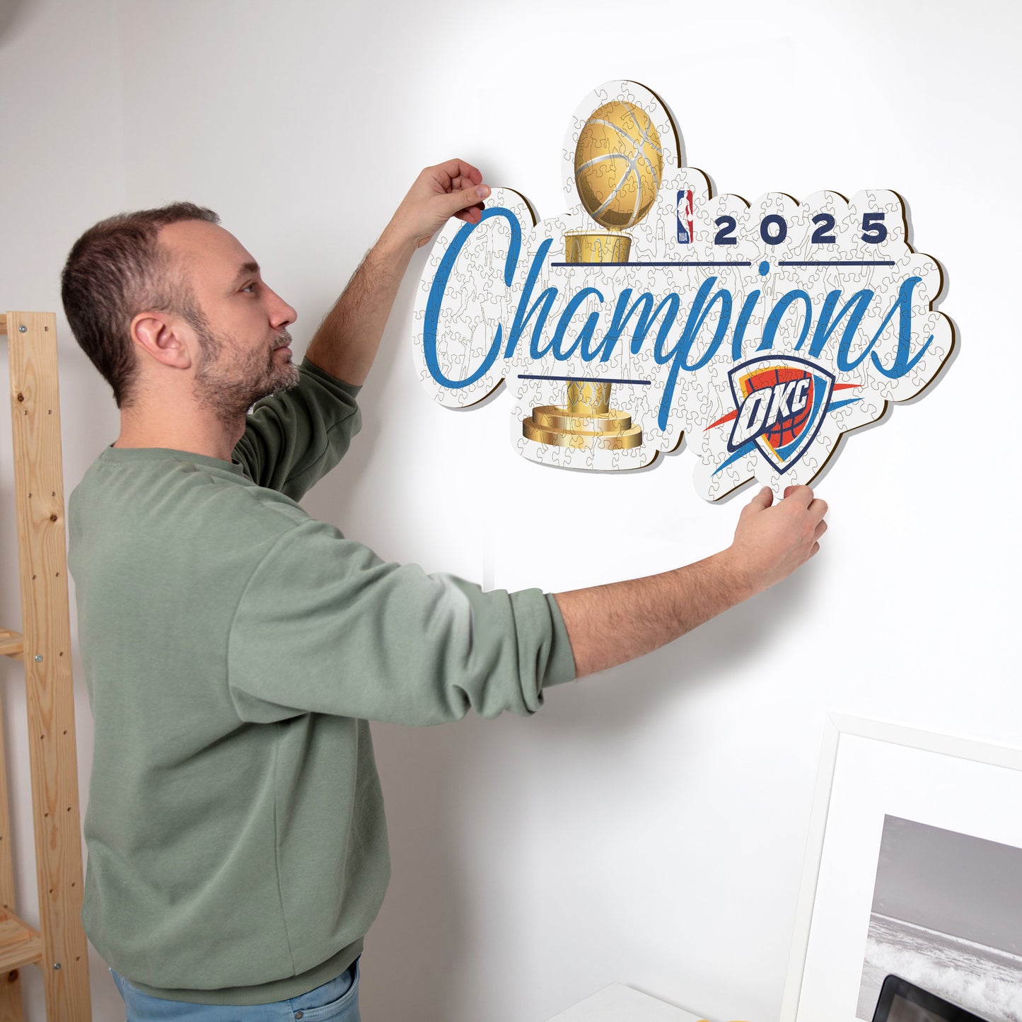 Oklahoma City Thunder™ 2025 NBA Champions - Rompecabezas de Madera