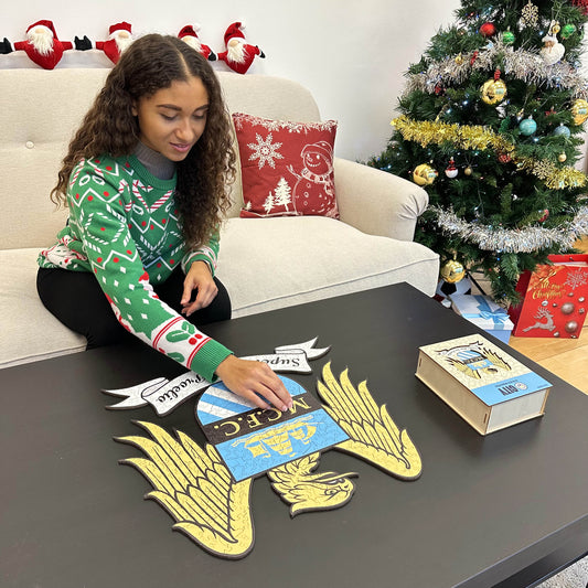 Manchester City FC® Retro Escudo - Rompecabezas de Madera