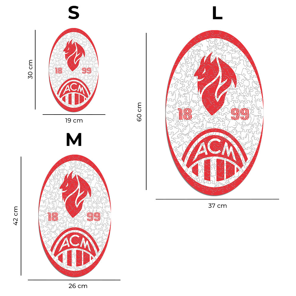 AC Milan® Retro Escudo - Rompecabezas de Madera