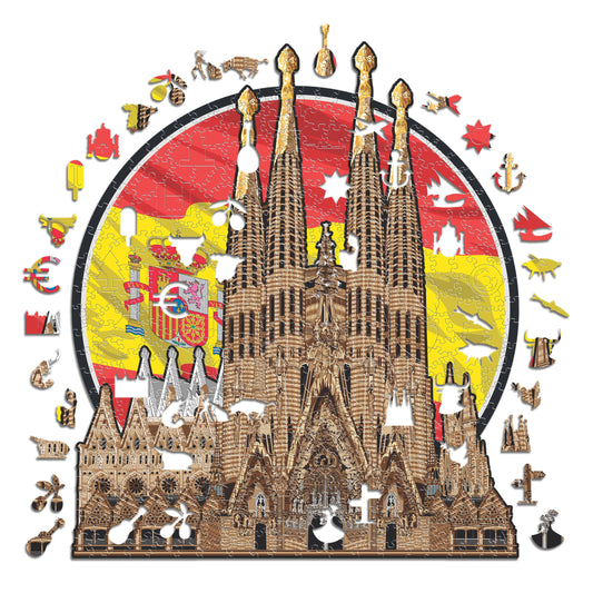Sagrada Família - Rompecabezas de Madera