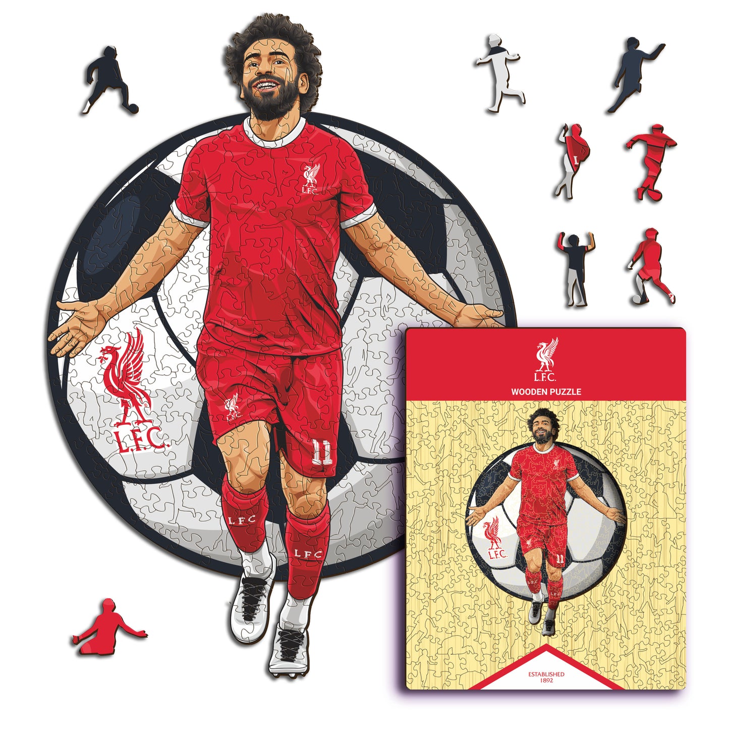 Mohamed Salah - Rompecabezas de Madera