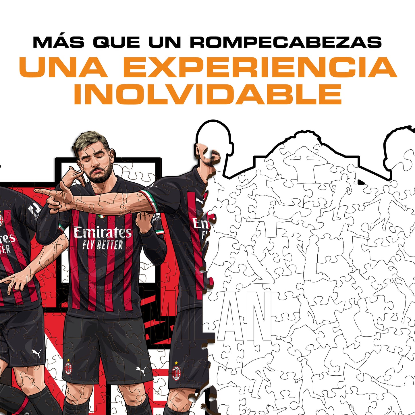 5 Jugadores AC Milan® - Rompecabezas de Madera