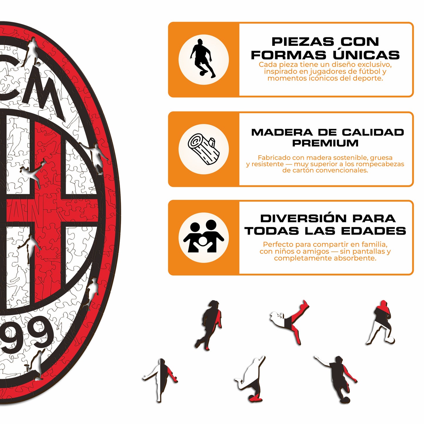 AC Milan® Escudo - Rompecabezas de Madera