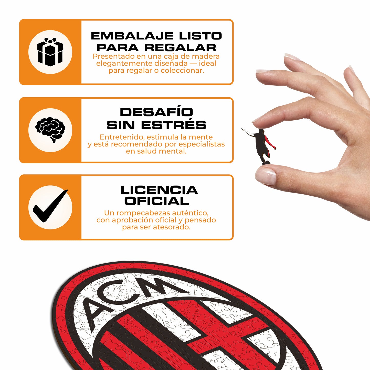 AC Milan® Escudo - Rompecabezas de Madera