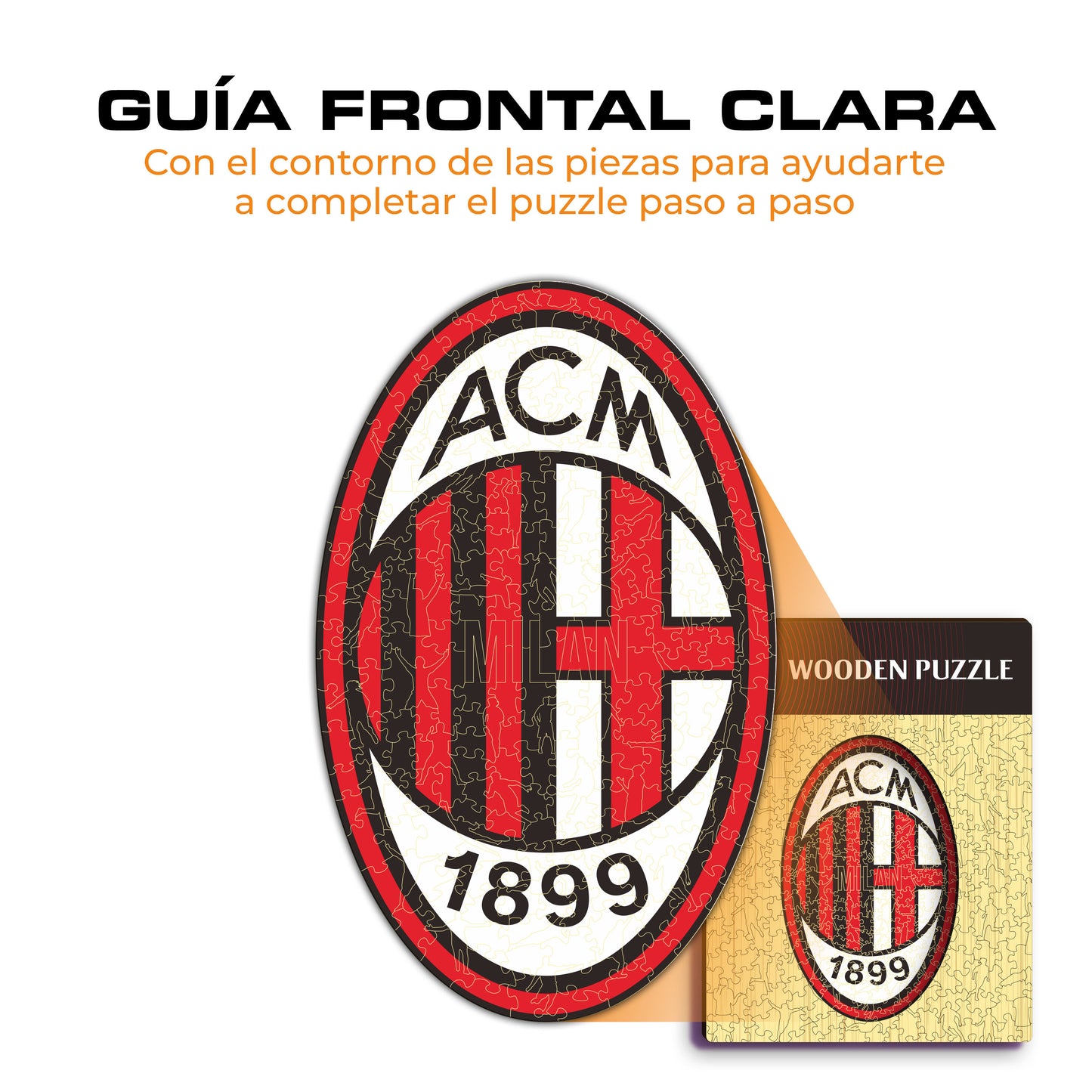 AC Milan® Escudo - Rompecabezas de Madera