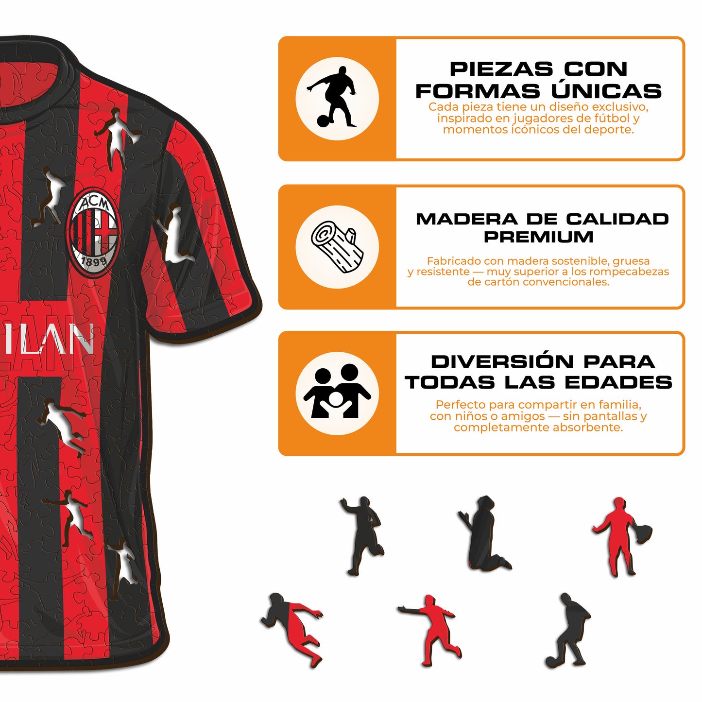 AC Milan® Jersey - Rompecabezas de Madera