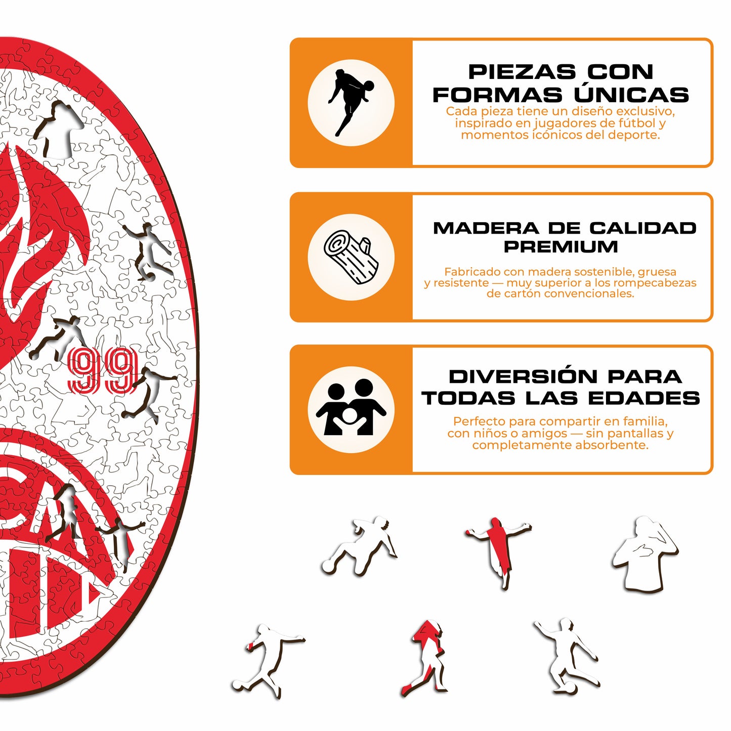 AC Milan® Retro Escudo - Rompecabezas de Madera