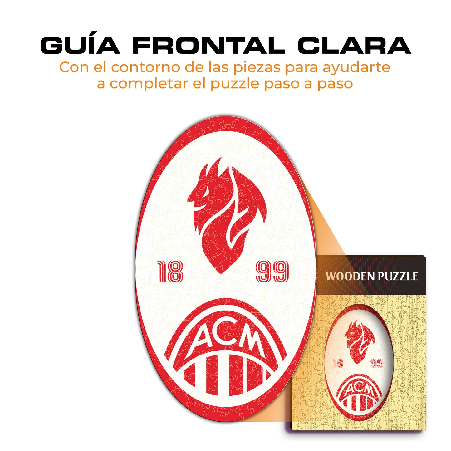 AC Milan® Retro Escudo - Rompecabezas de Madera