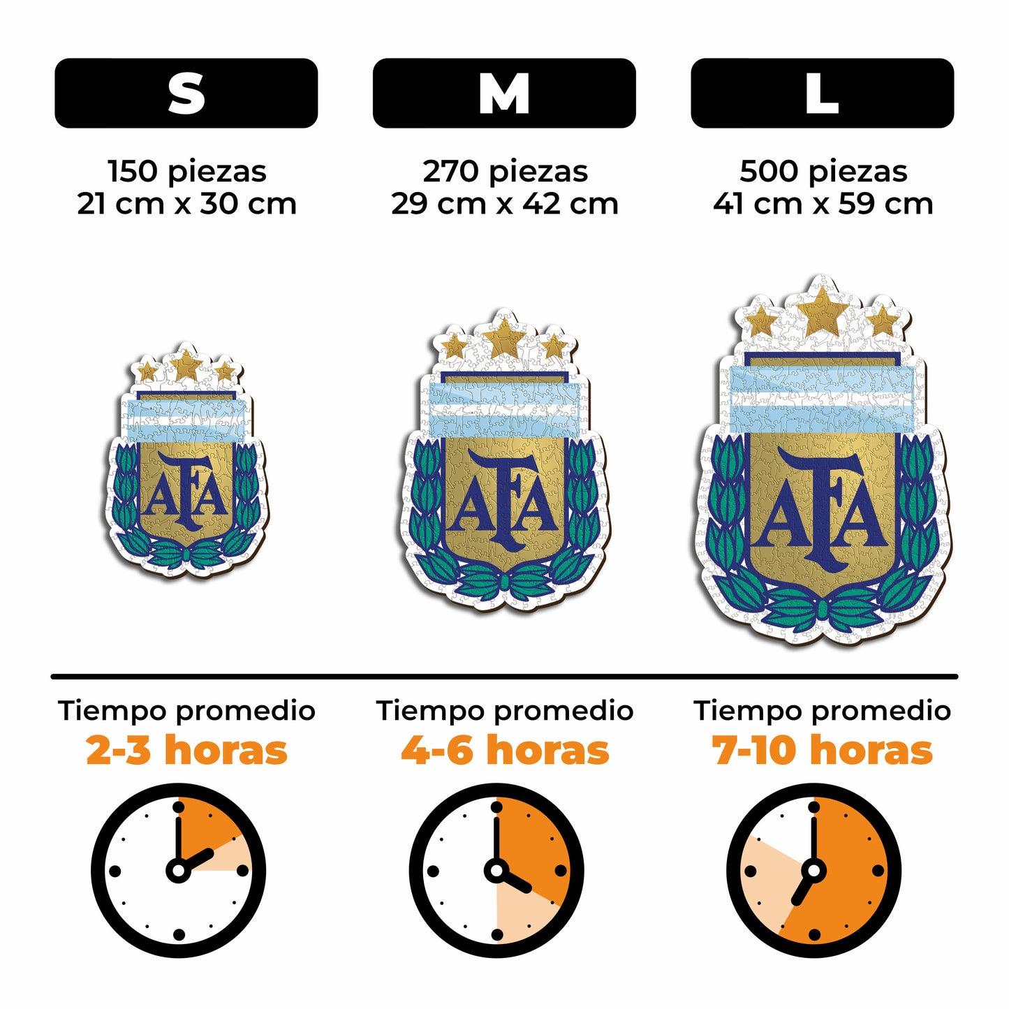 Selección de Fútbol de Argentina® Escudo - Rompecabezas de Madera