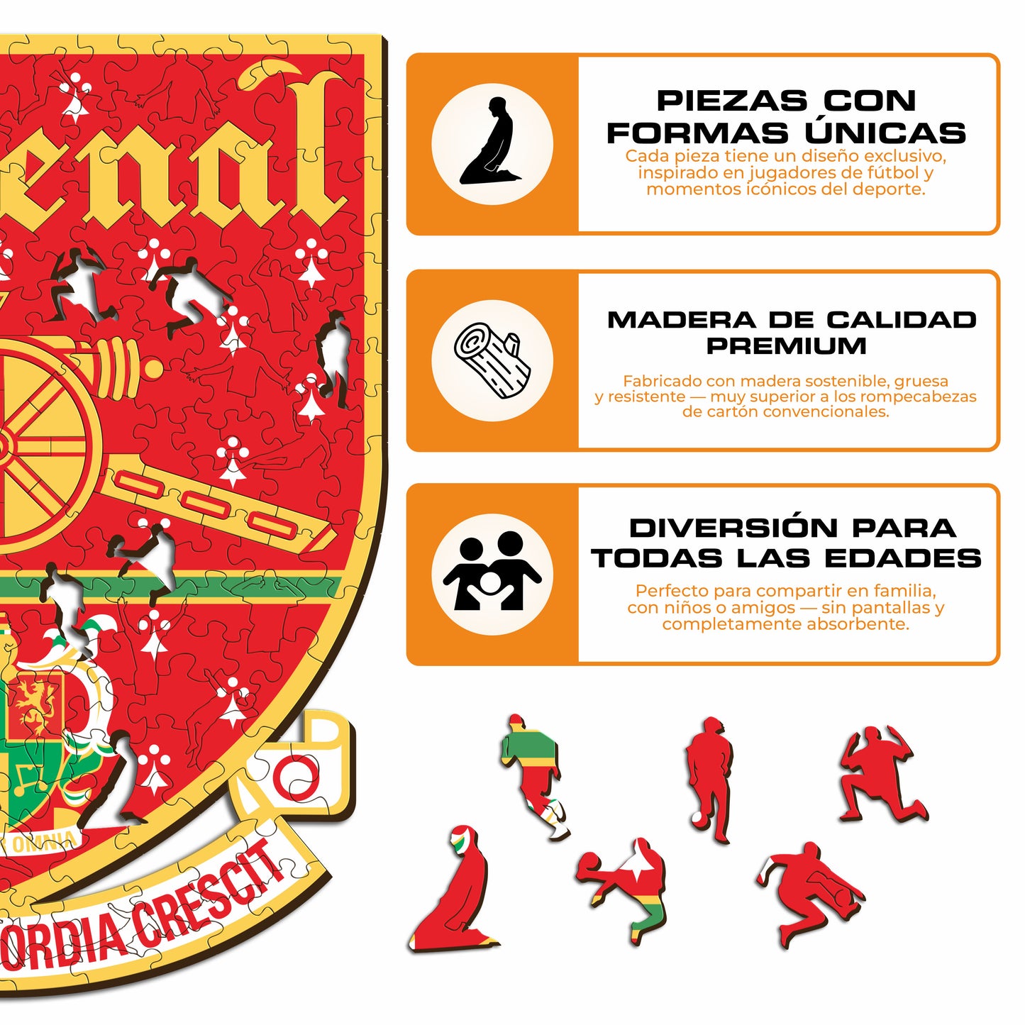 Arsenal FC® Escudo Retro - Rompecabezas de Madera