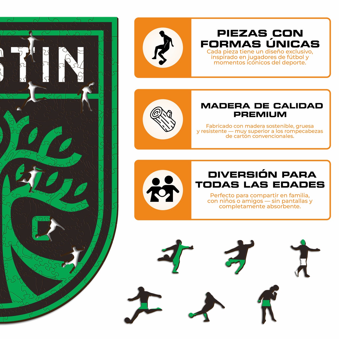 Austin FC® Escudo - Rompecabezas de Madera