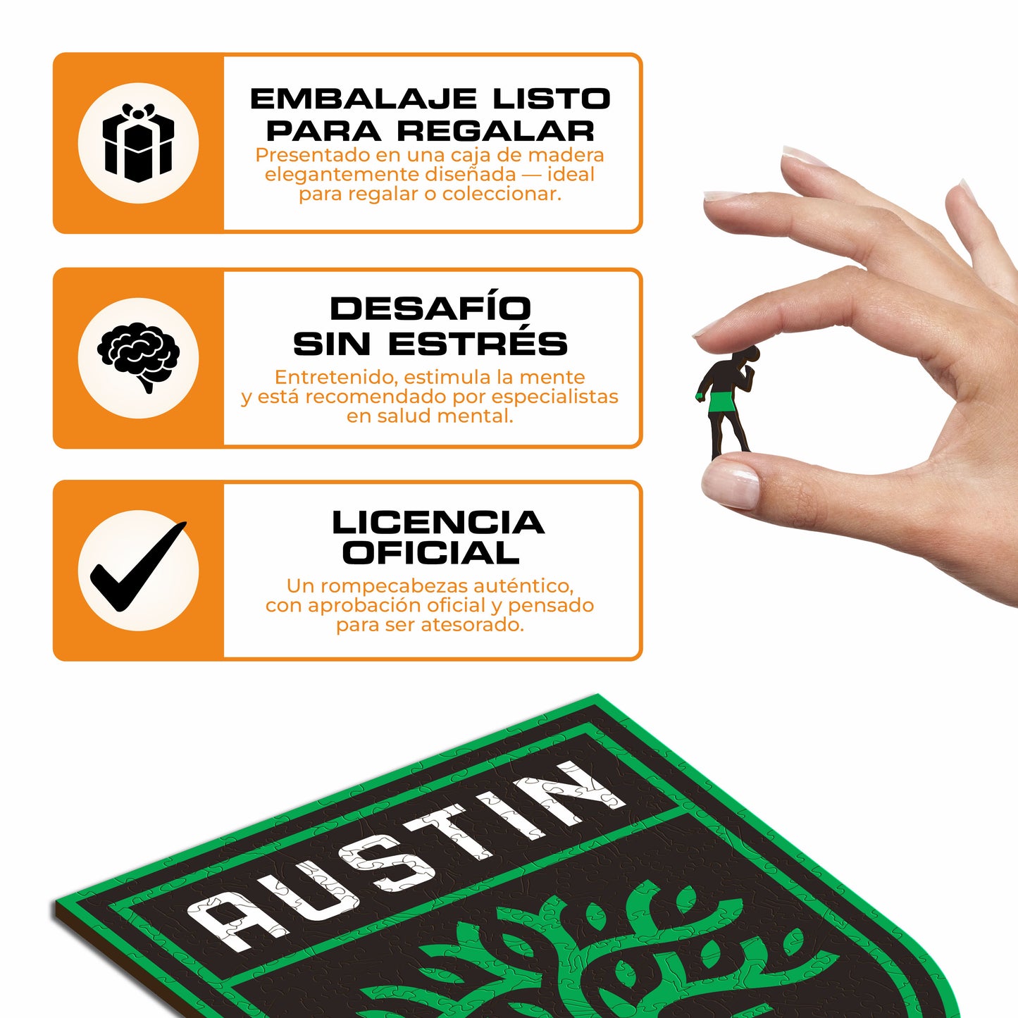 Austin FC® Escudo - Rompecabezas de Madera