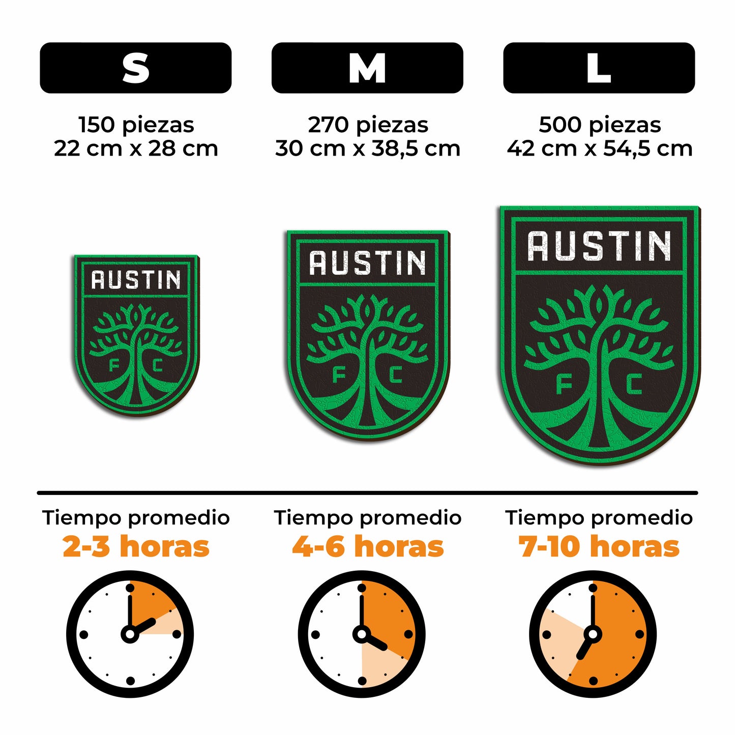 Austin FC® Escudo - Rompecabezas de Madera