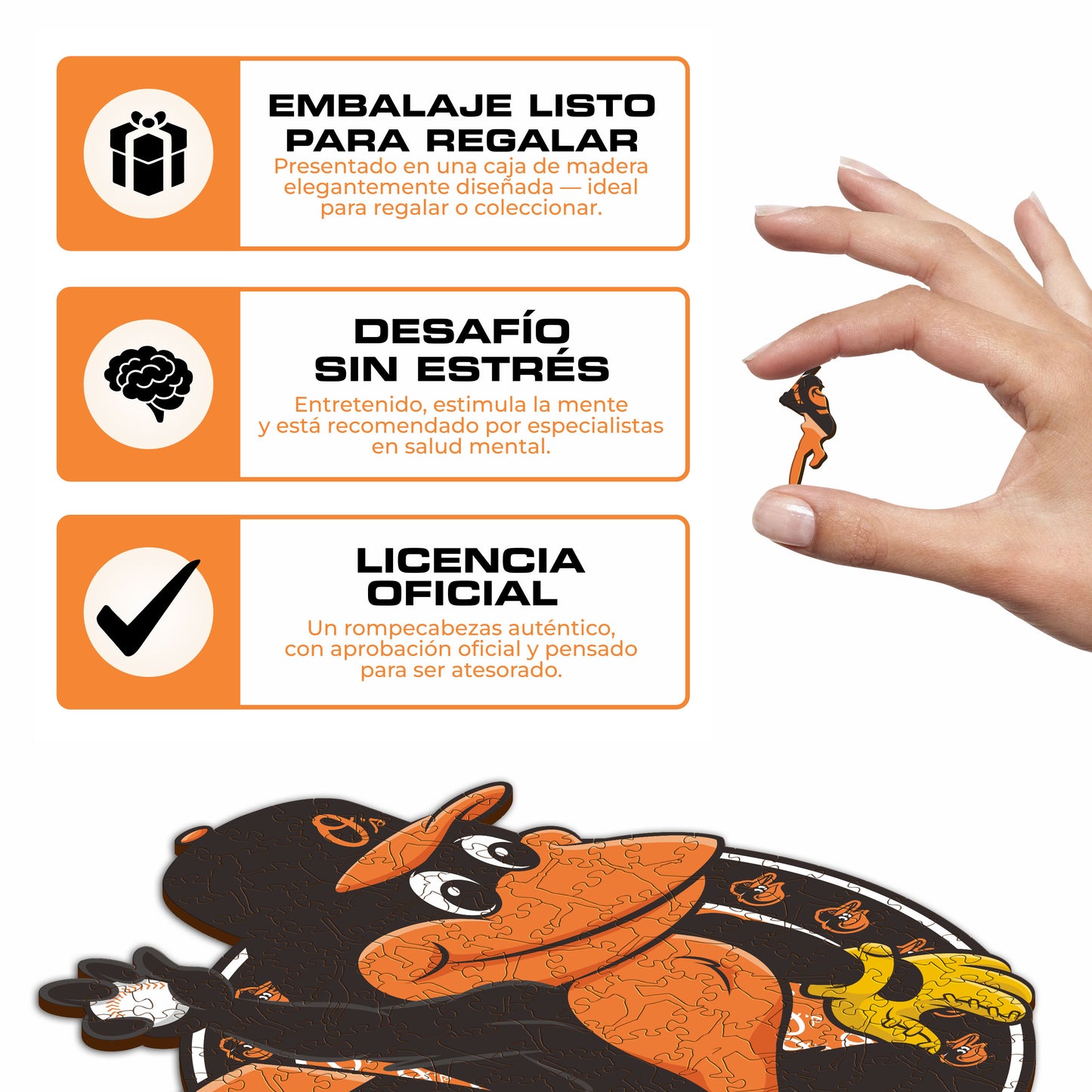 Baltimore Orioles™ Mascota - Rompecabezas de Madera