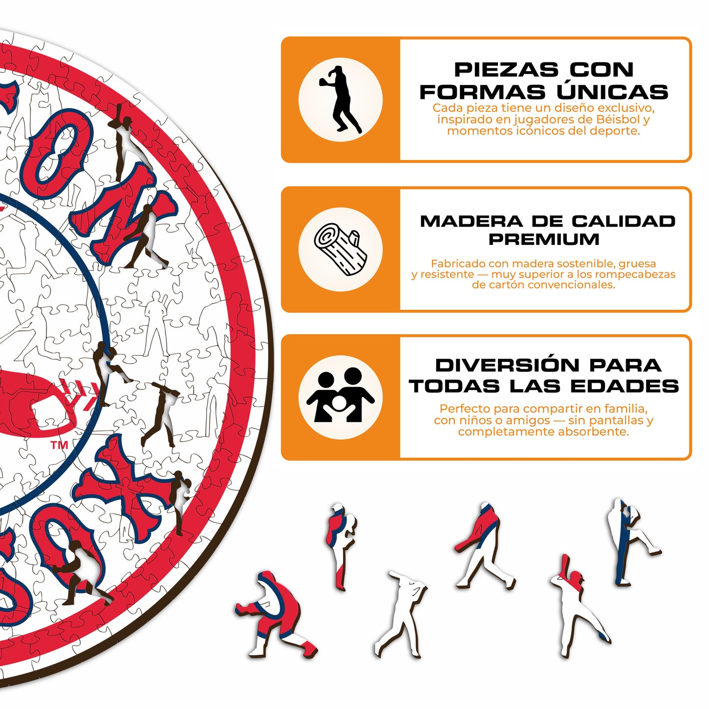 Boston Red Sox™ - Rompecabezas de Madera