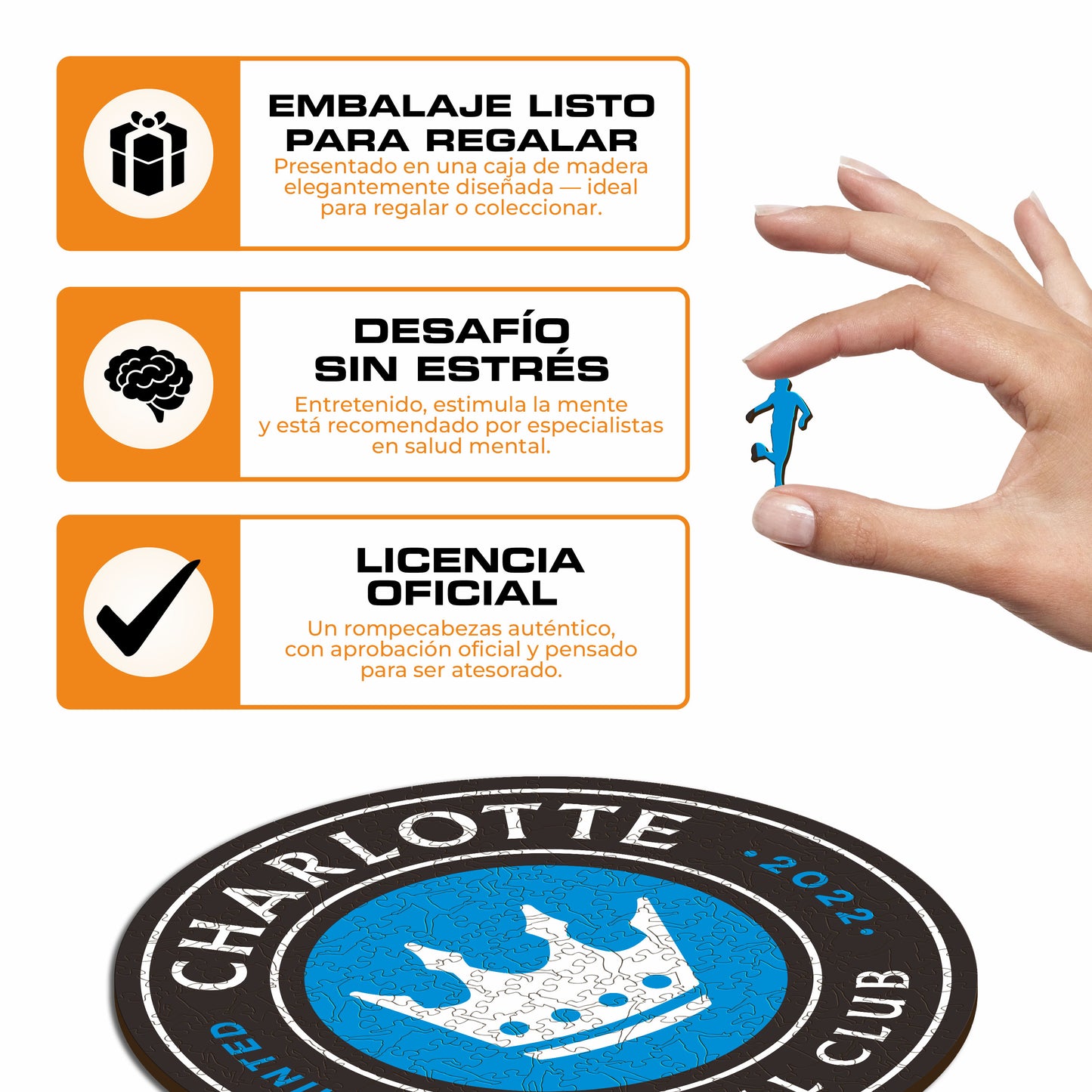 Charlotte FC® Escudo - Rompecabezas de Madera