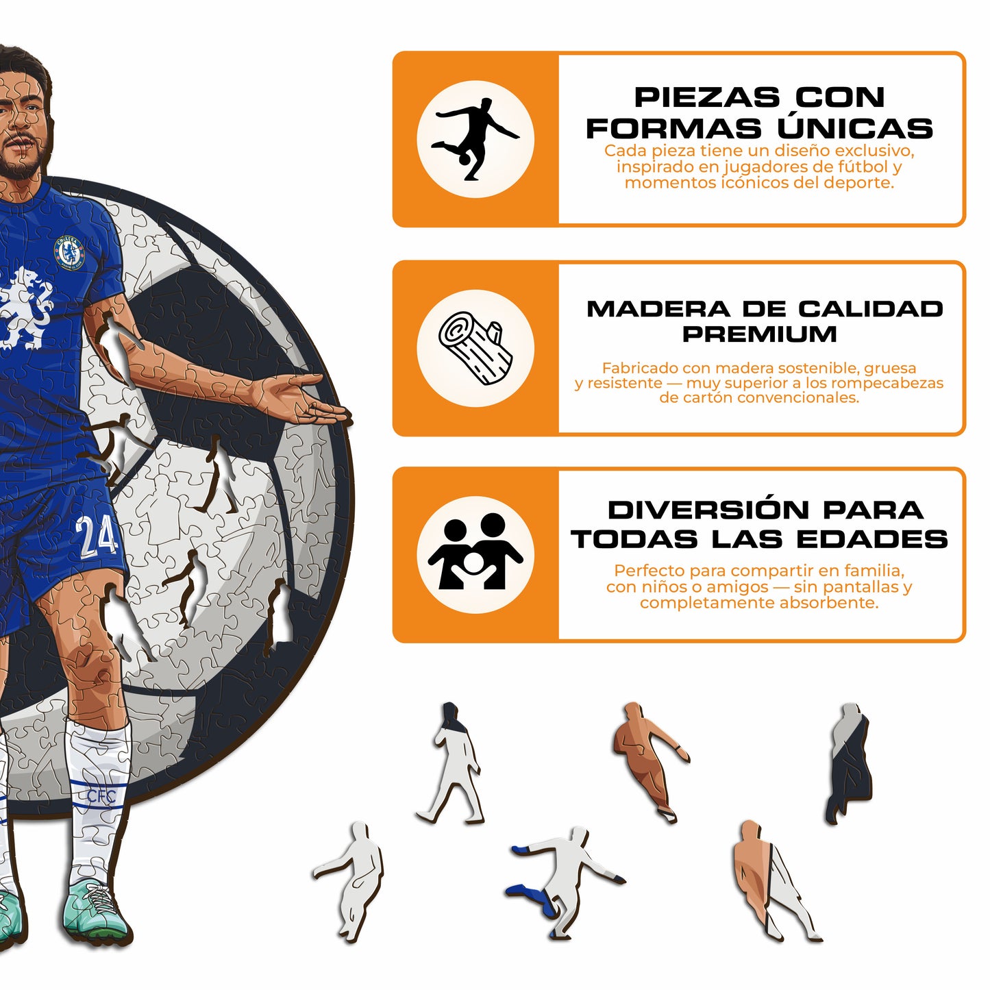 Reece James - Rompecabezas de Madera