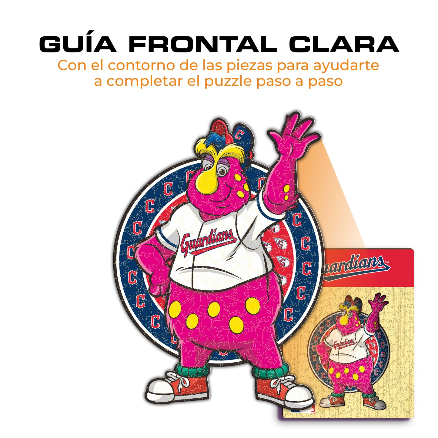 Cleveland Guardians™ Mascota - Rompecabezas de Madera
