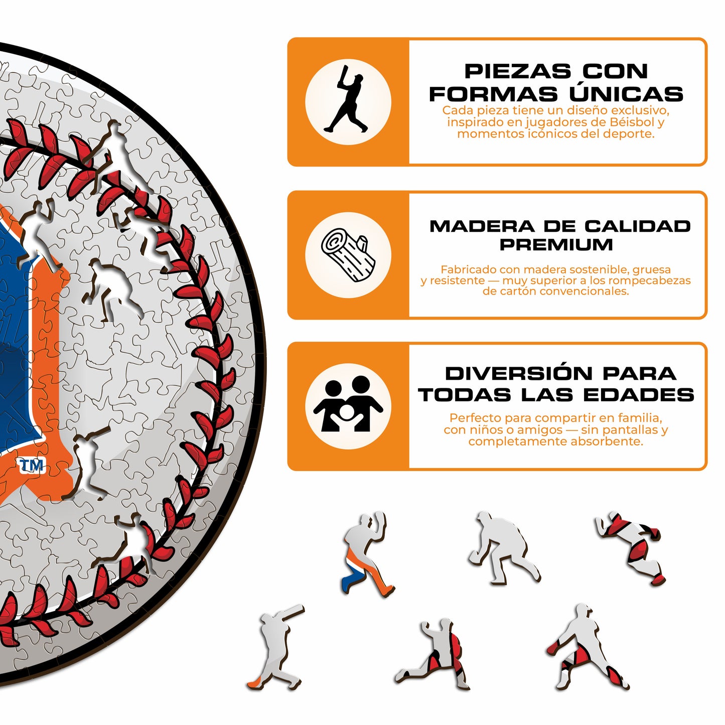 Detroit Tigers™ - Rompecabezas de Madera