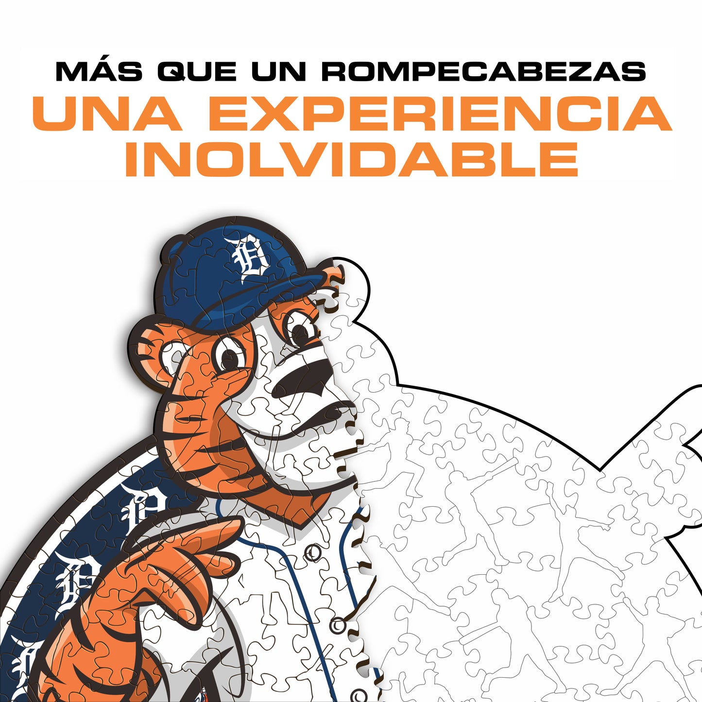 Detroit Tigers™ Mascota - Rompecabezas de Madera
