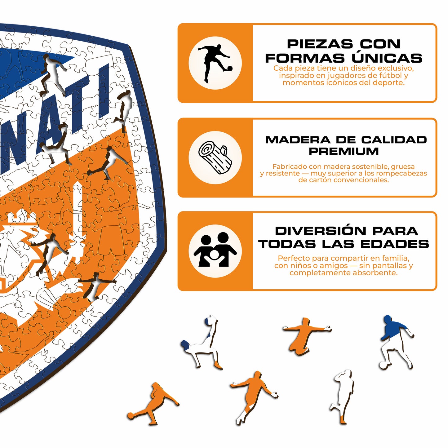 Cincinnati FC® Escudo - Rompecabezas de Madera