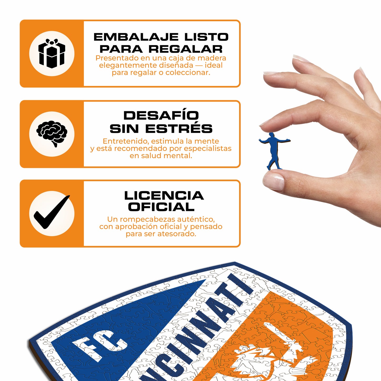 Cincinnati FC® Escudo - Rompecabezas de Madera