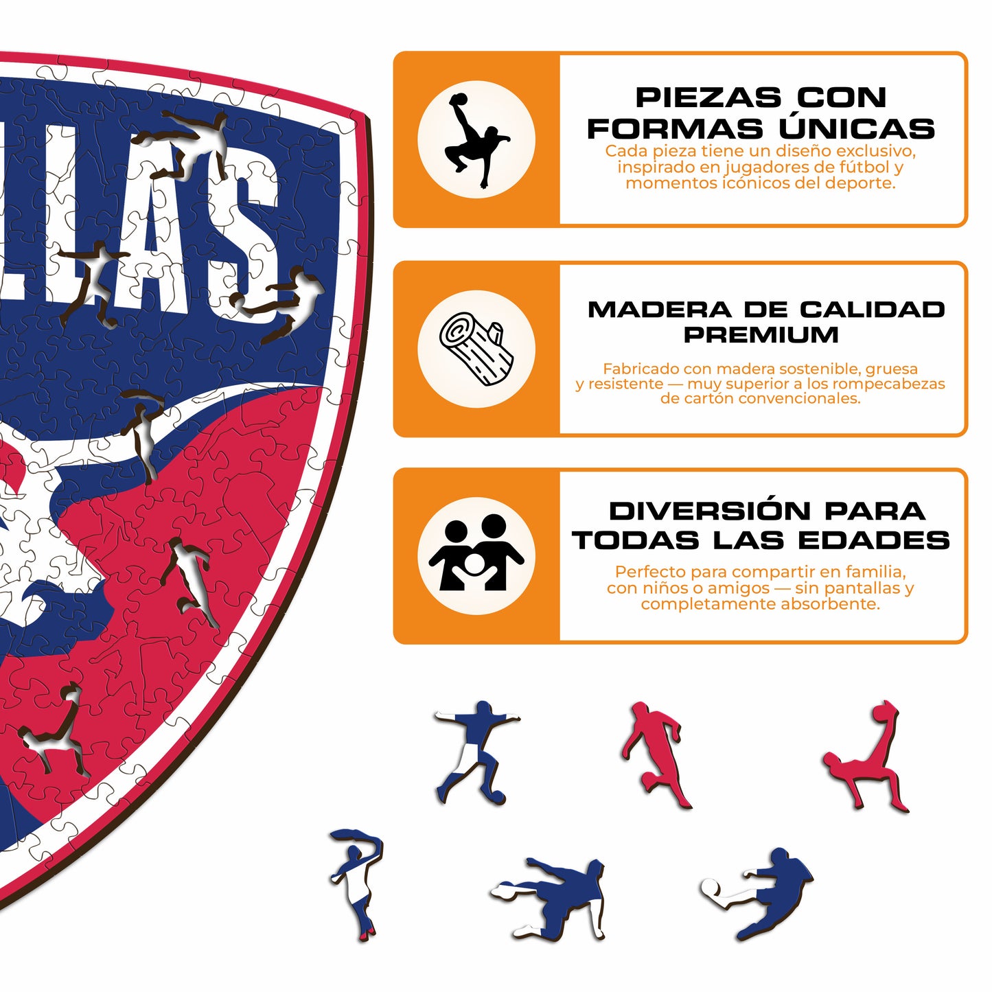 Dallas FC® Escudo - Rompecabezas de Madera