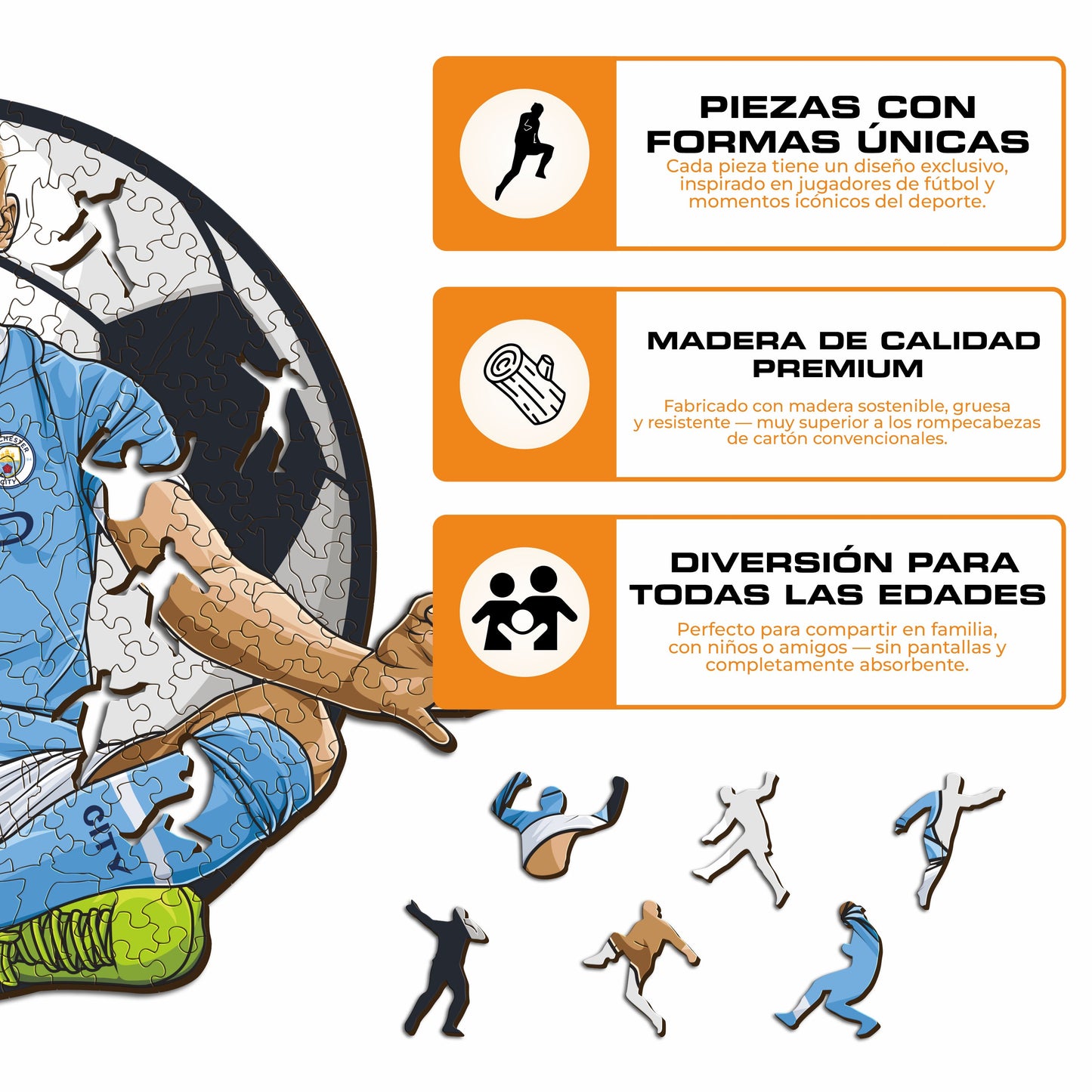 Erling Haaland - Rompecabezas de Madera