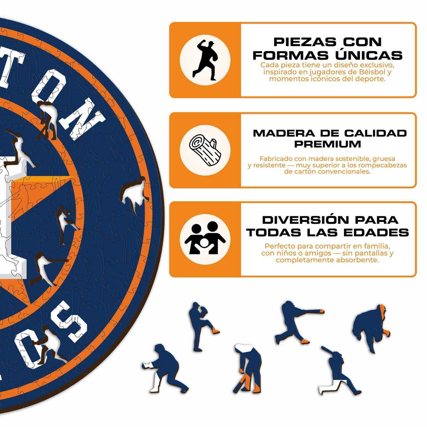 Houston Astros™ - Rompecabezas de Madera